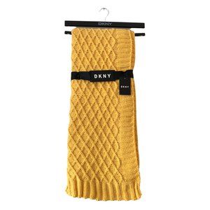 DKNY Yellow Throw Blanket